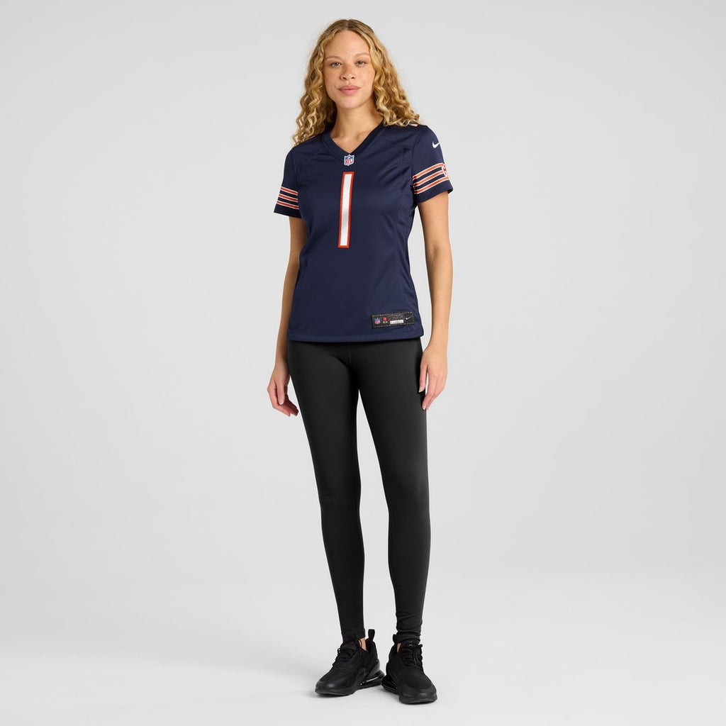 Women's Nike Chicago Bears Number 1 Bride Navy Game NFL Jersey