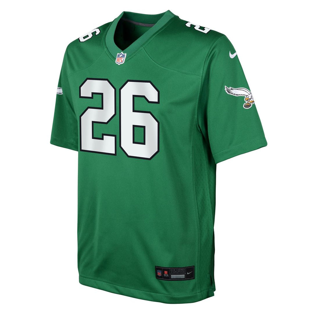 Youth Nike Philadelphia Eagles Saquon Barkley Kelly Green Game NFL Jersey