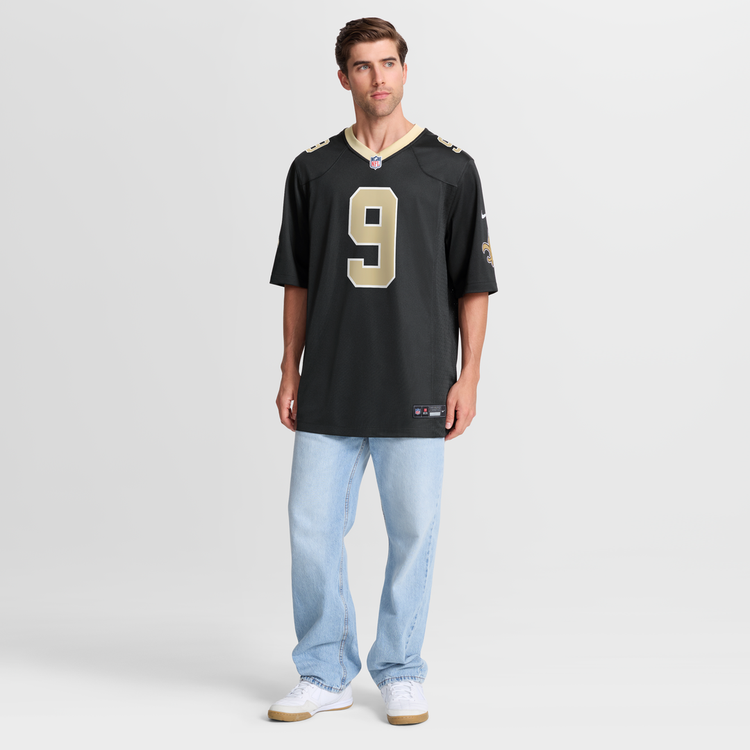 Men's Nike New Orleans Saints Drew Brees Black Team Game NFL Jersey