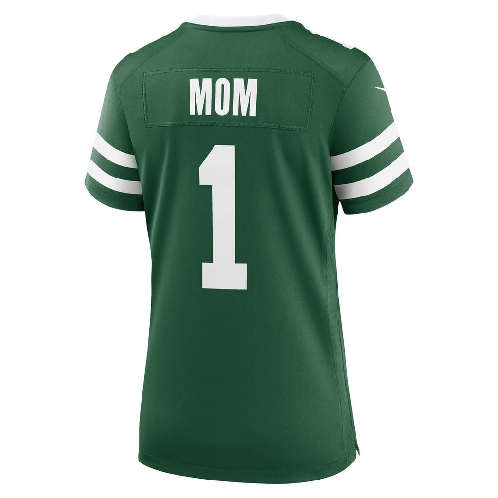 Women's Nike New York Jets Legacy Green #1 Mom Game NFL Jersey