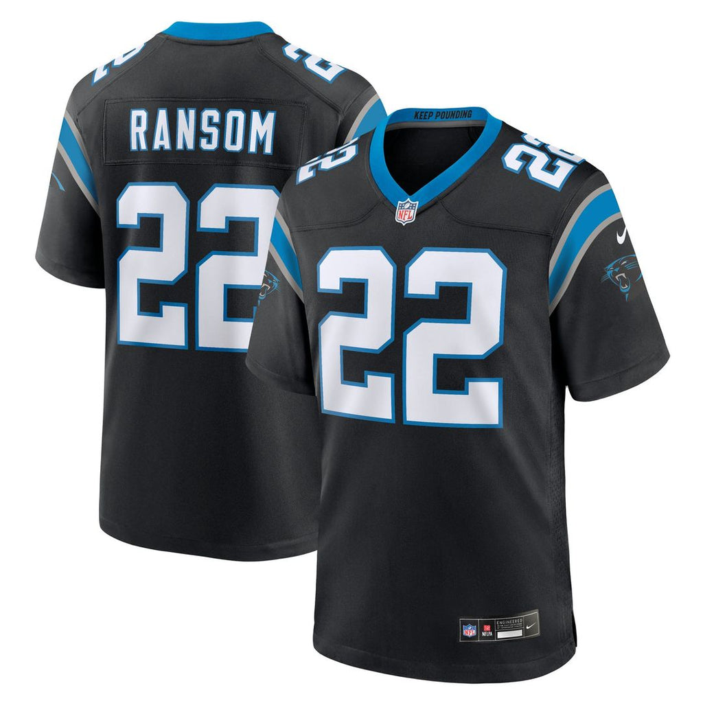 Men's Nike Carolina Panthers Lathan Ransom Black Team Game NFL Jersey