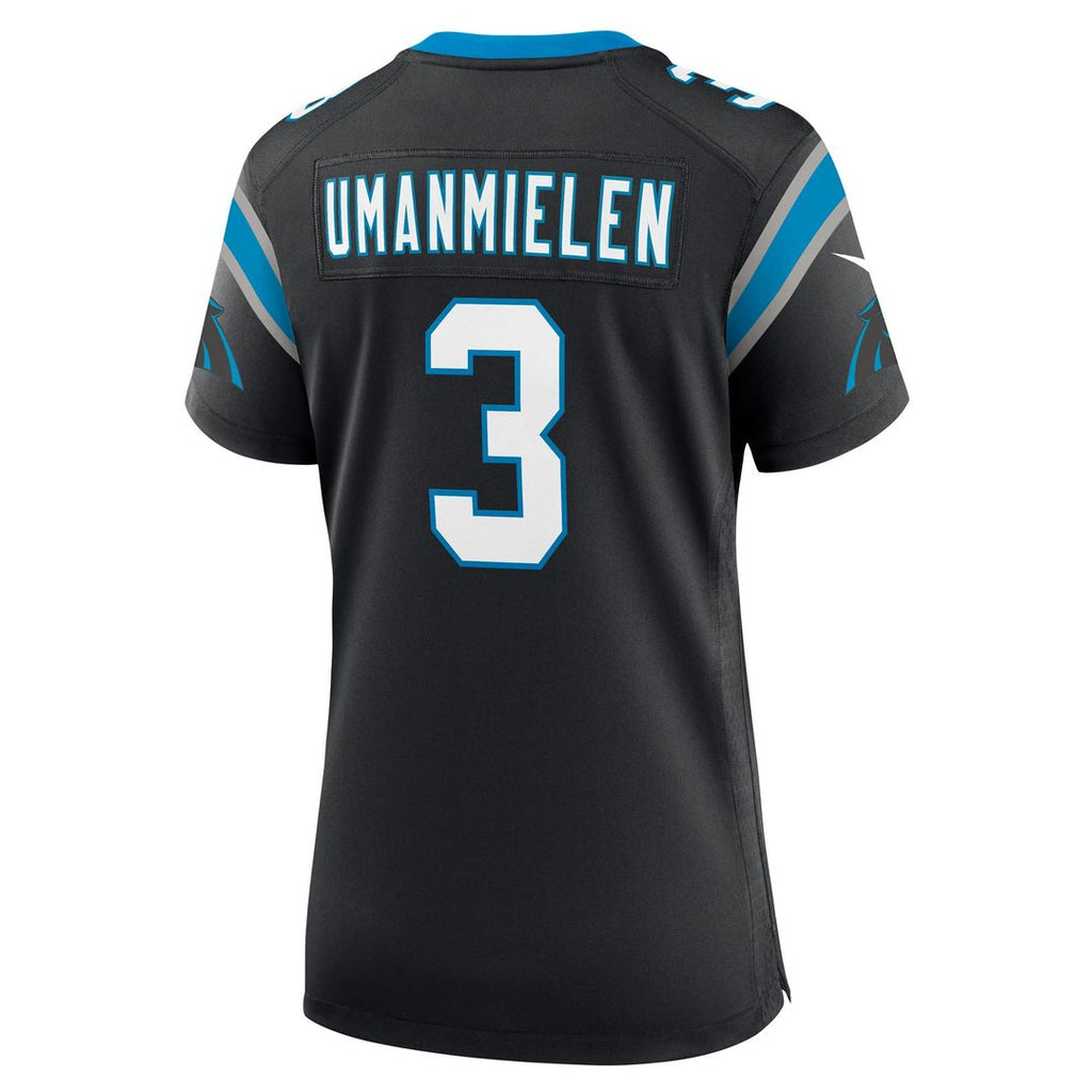 Women's Nike Carolina Panthers Princely Umanmielen Black Team Game NFL Jersey