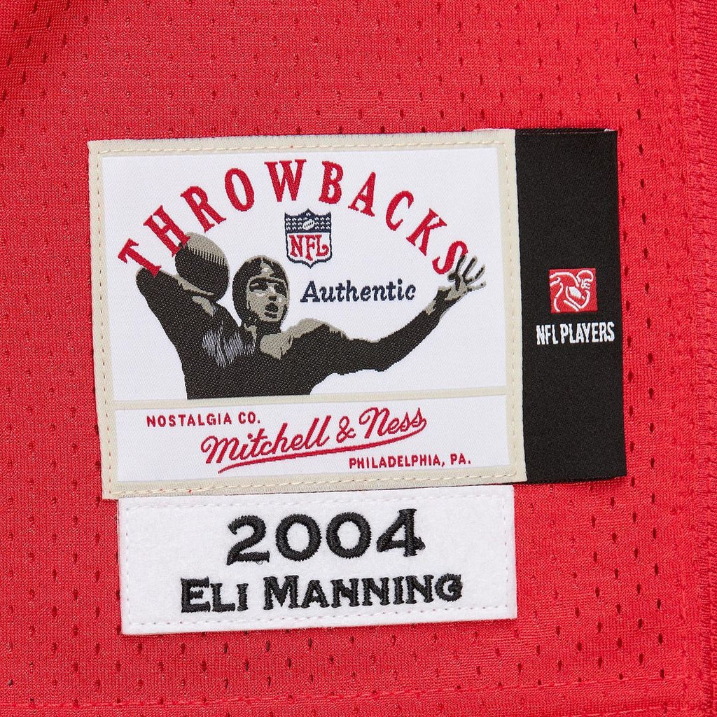 Men's Mitchell & Ness New York Giants Eli Manning Red 2004 Authentic Throwback Retired Player NFL Jersey