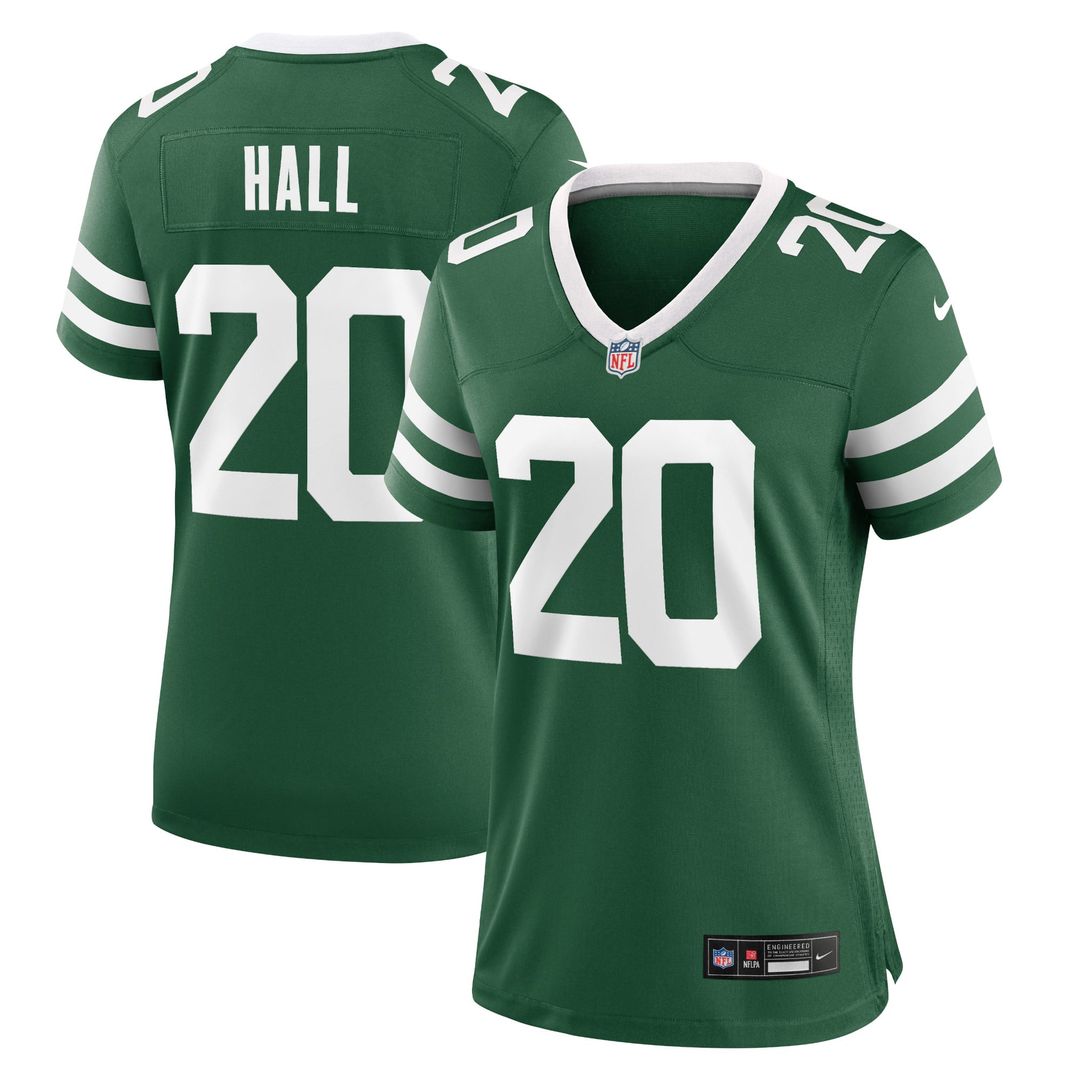 Women's Nike New York Jets Breece Hall Legacy Black Alternate Game NFL Jersey