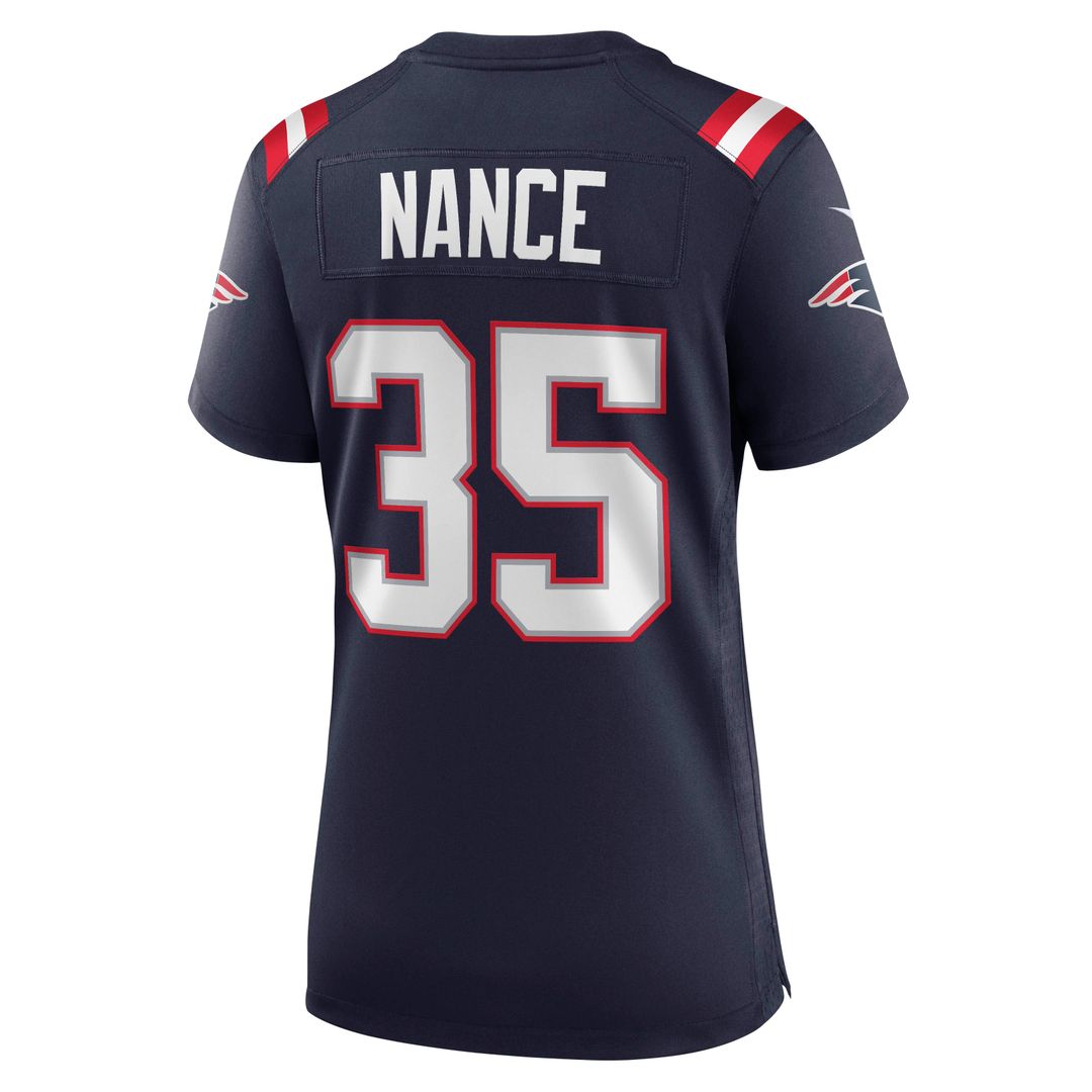 Women's Nike New England Patriots Jim Nance Navy Retired Player NFL Jersey