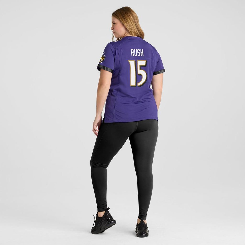 Women's Nike Baltimore Ravens Cooper Rush Purple Team Game NFL Jersey