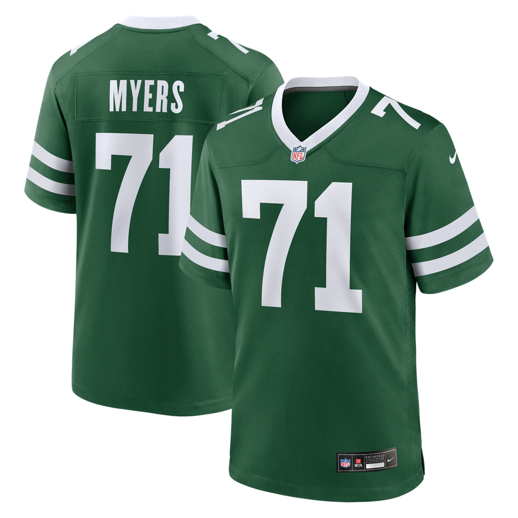 Men's Nike New York Jets Josh Myers Legacy Green Team Game NFL Jersey