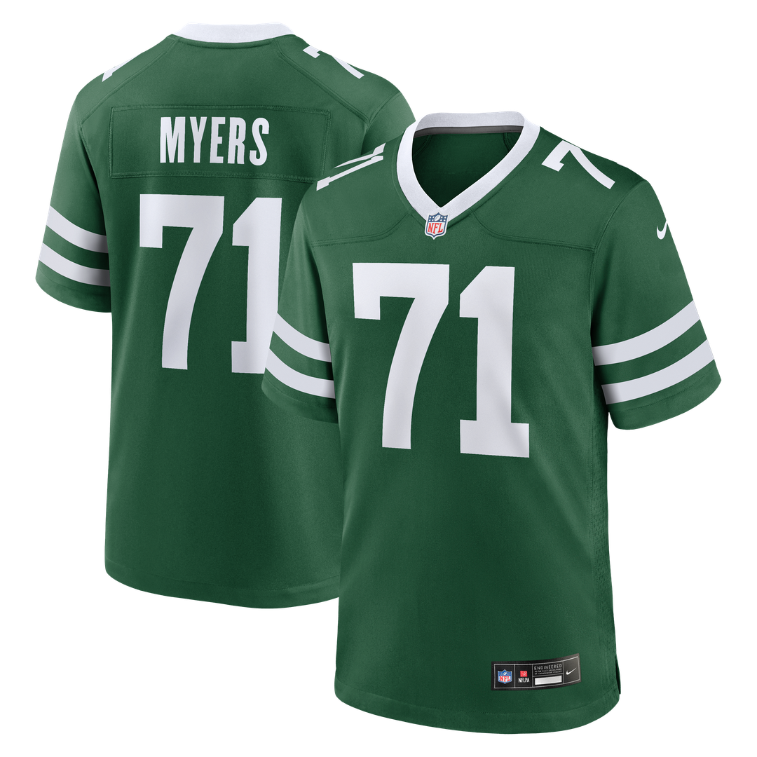 Men's Nike New York Jets Josh Myers Legacy Green Team Game NFL Jersey