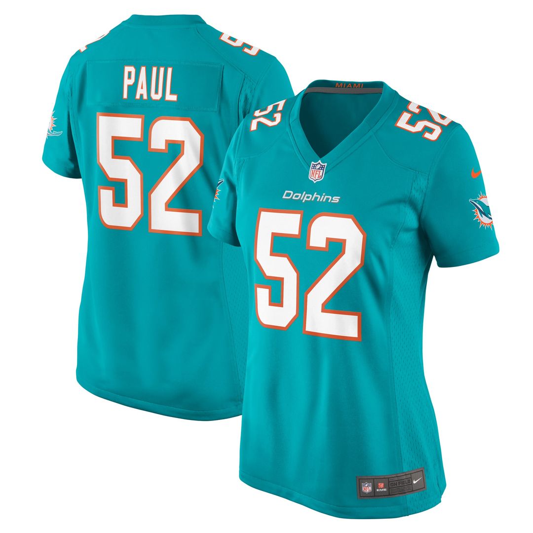 Women's Nike Miami Dolphins Patrick Paul Aqua Game NFL Jersey