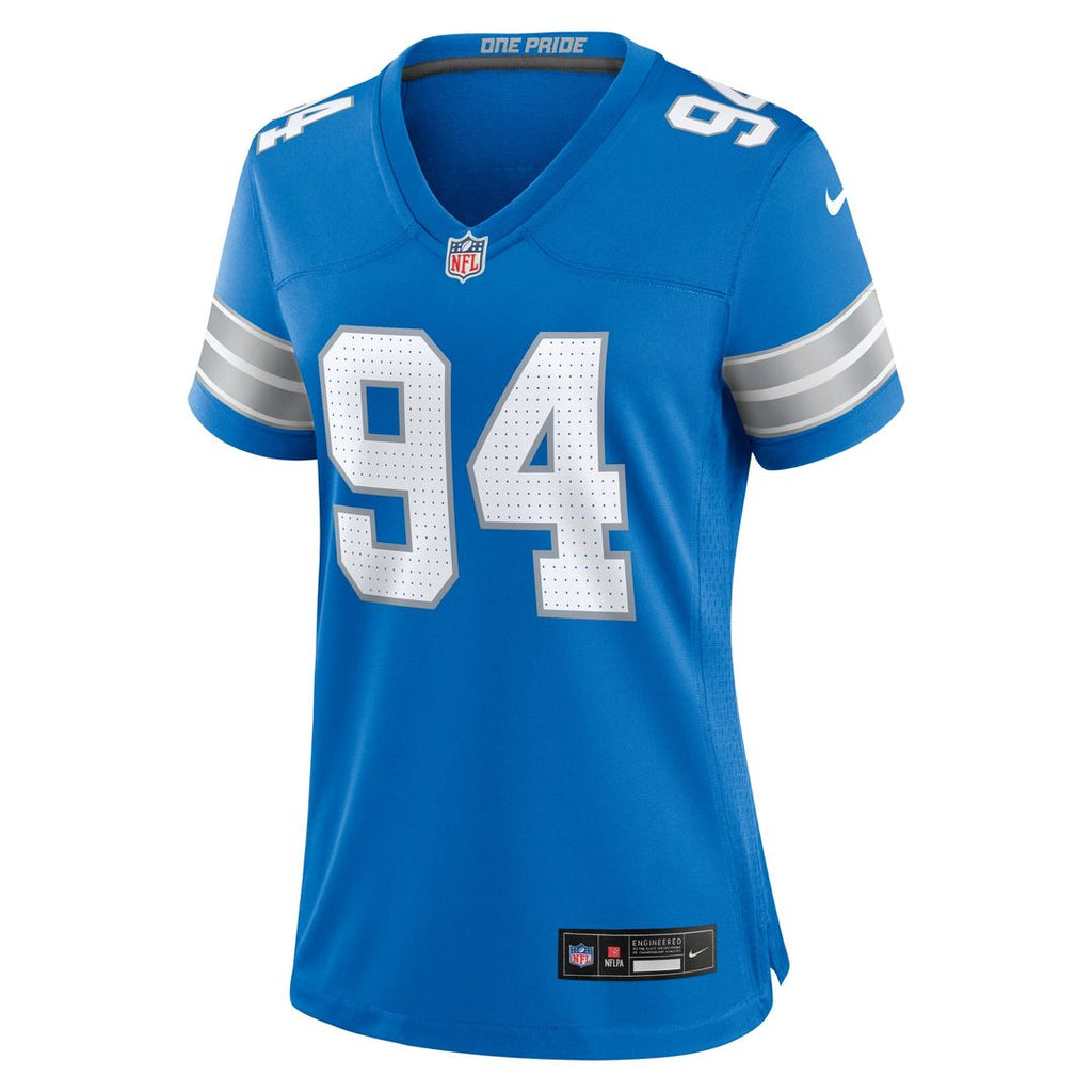 Women's Nike Detroit Lions Mekhi Wingo Blue Team Game NFL Jersey