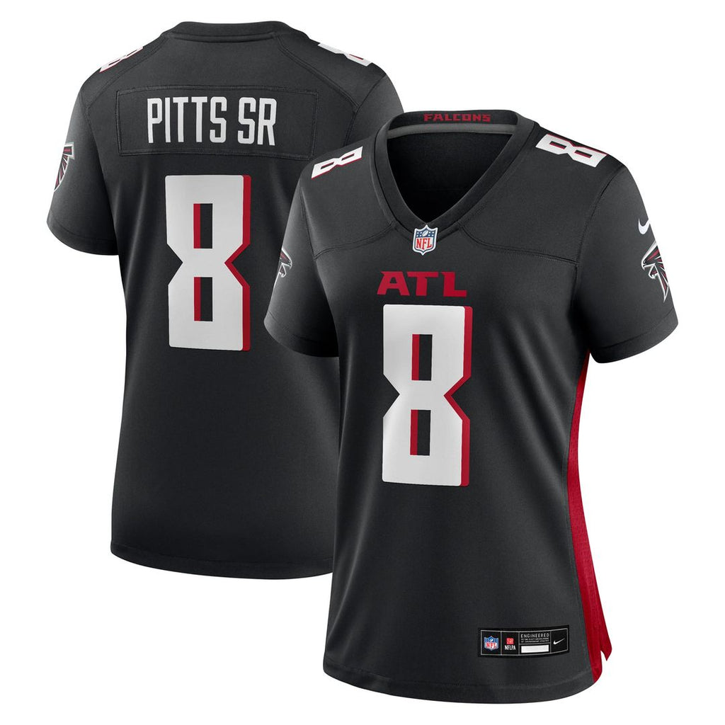 Women's Nike Atlanta Falcons Kyle Pitts Sr. Black Game NFL Jersey