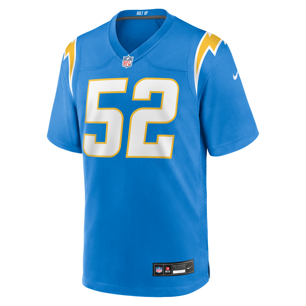 Men's Nike Los Angeles Chargers Khalil Mack Powder Blue Game NFL Jersey