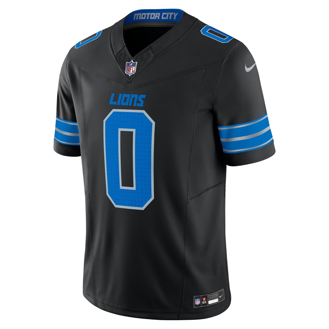 Men's Nike Detroit Lions Jahmyr Gibbs Black 2nd Alternate Vapor F.U.S.E. Limited NFL Jersey
