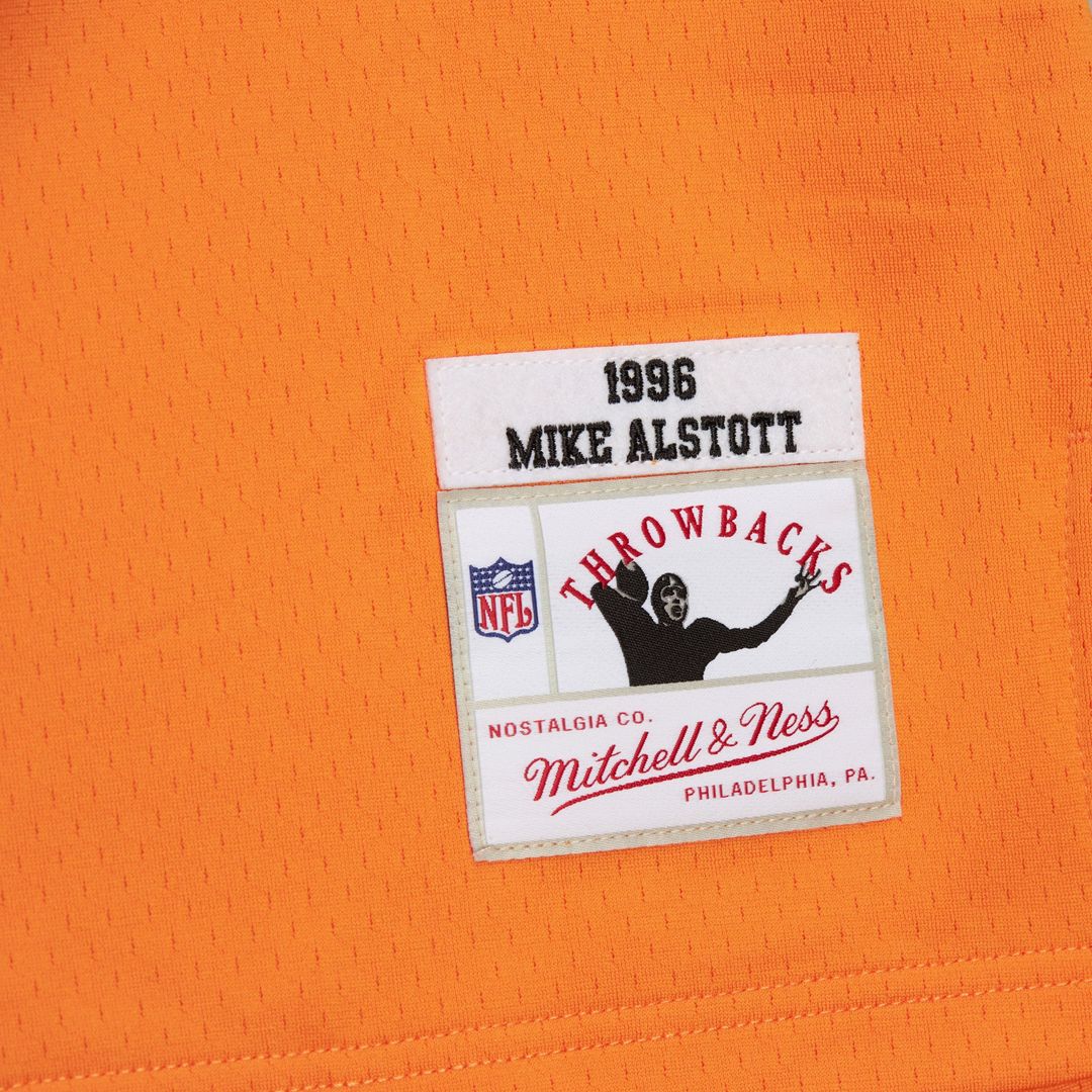 Men's Mitchell & Ness Tampa Bay Buccaneers Mike Alstott Orange Player Name & Number Hoodie Legacy NFL Jersey