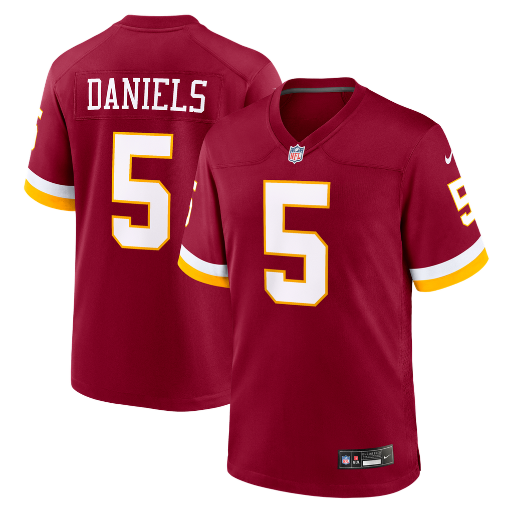 Men's Nike Washington Commanders Jayden Daniels Burgundy Game NFL Jersey