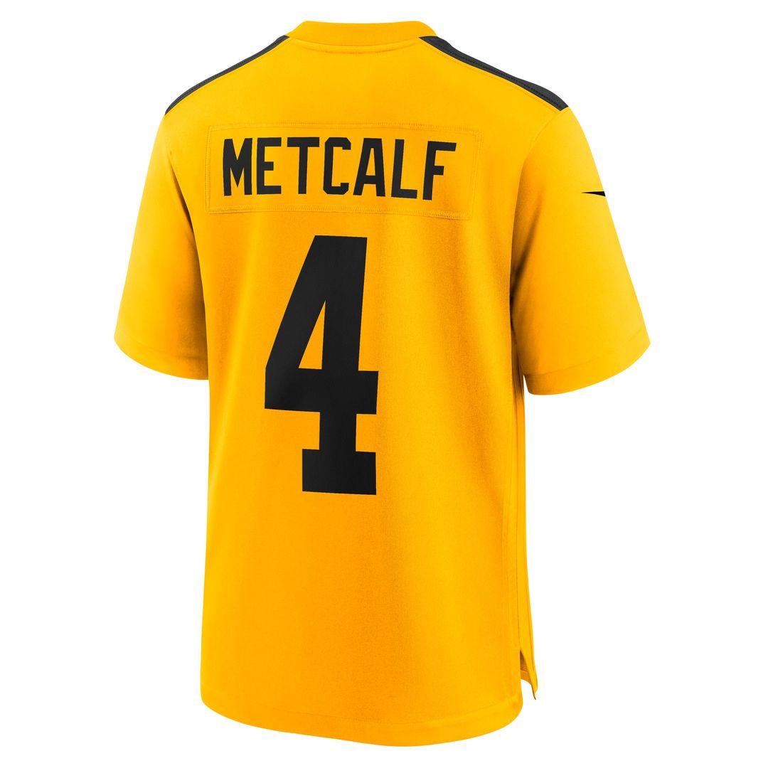 Men's Nike Pittsburgh Steelers DK Metcalf Gold Alternate 1933 Throwback Game NFL Jersey