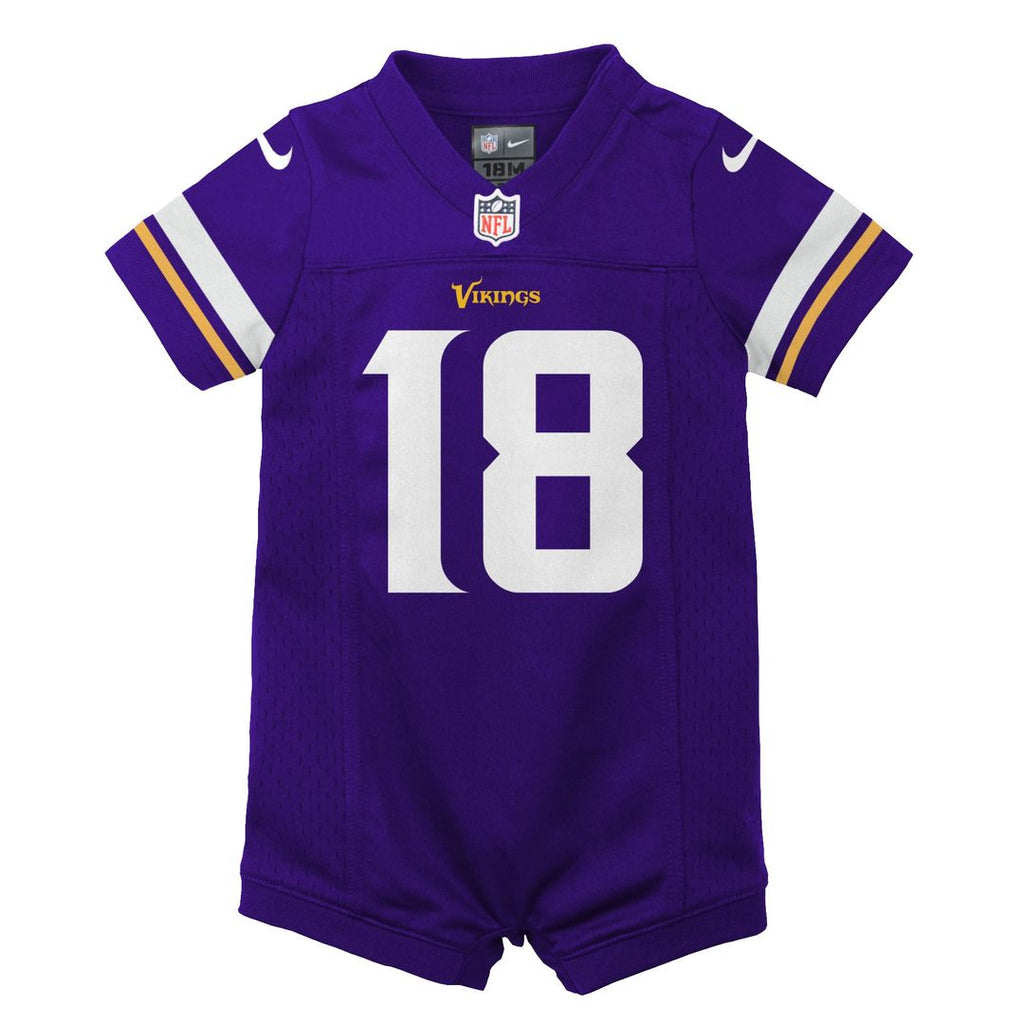 Infant Nike Minnesota Vikings Justin Jefferson Purple Newborn & Game Romper NFL Jersey