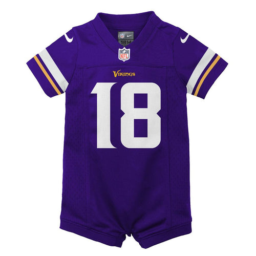 Infant Nike Minnesota Vikings Justin Jefferson Purple Newborn & Game Romper NFL Jersey