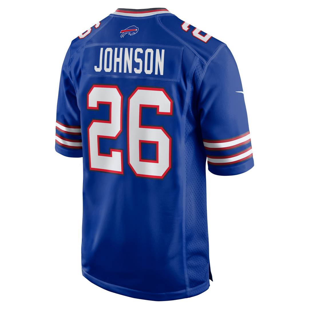 Men's Nike Buffalo Bills Ty Johnson Royal Team Game NFL Jersey