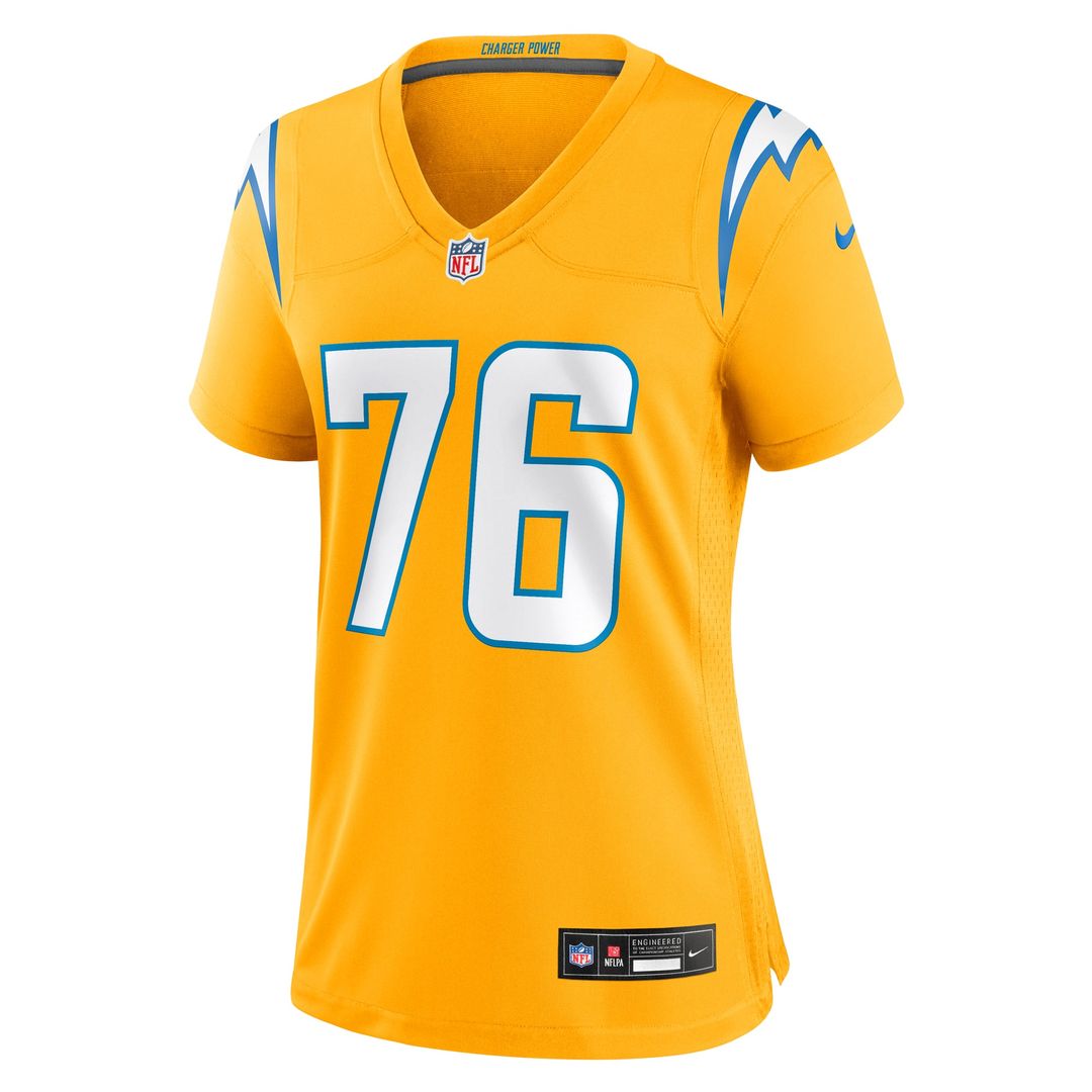Women's Nike Los Angeles Chargers Joe Alt Gold Alternate Charger Power Game NFL Jersey