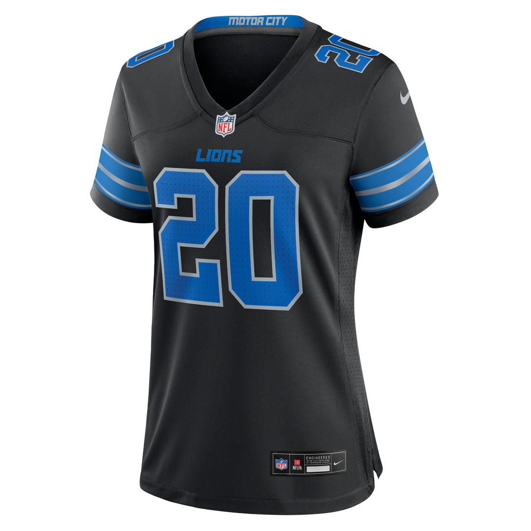Women's Nike Detroit Lions Barry Sanders Black 2nd Alternate Retired Player Game NFL Jersey