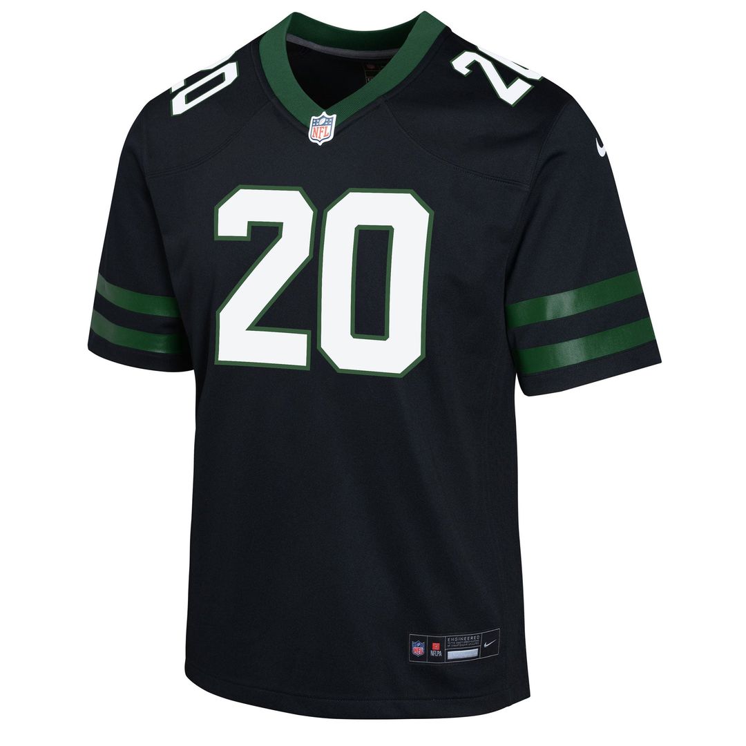 Youth Nike New York Jets Breece Hall Black Game NFL Jersey