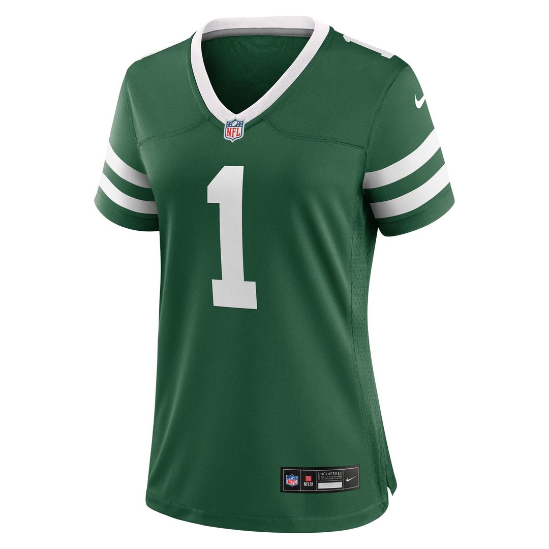 Women's Nike New York Jets Legacy Green #1 Mom Game NFL Jersey