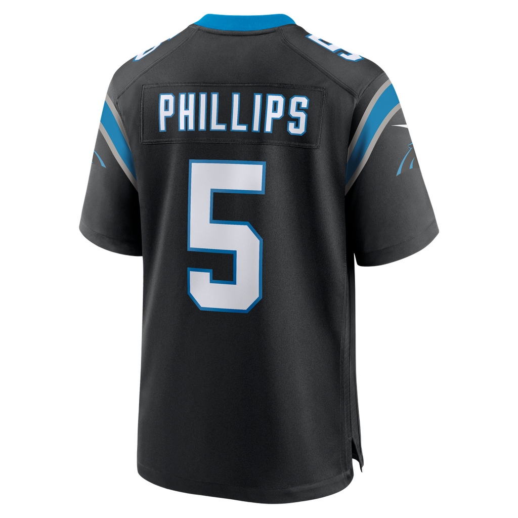 Men's Nike Carolina Panthers Jaelan Phillips Black Game NFL Jersey