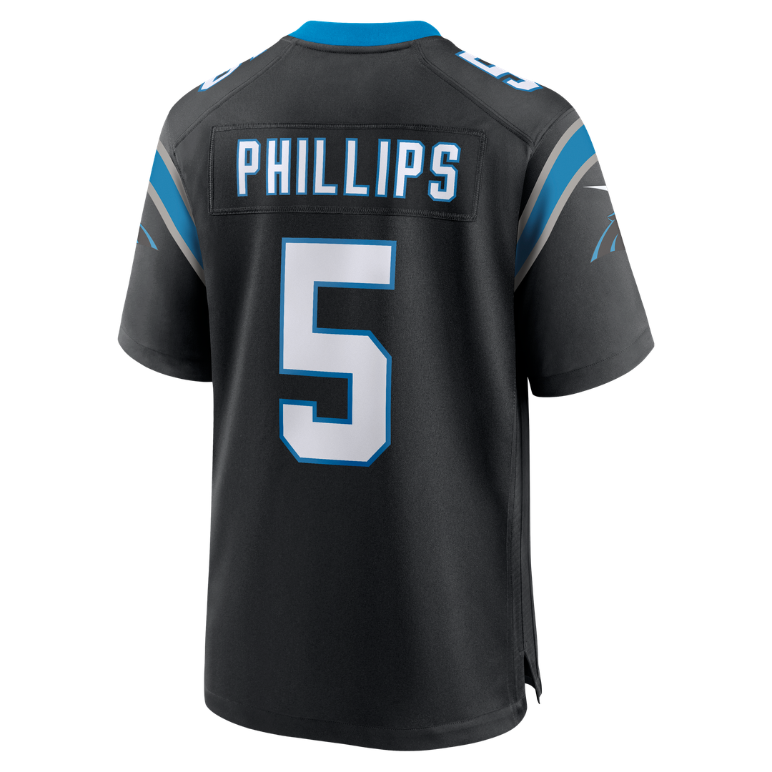 Men's Nike Carolina Panthers Jaelan Phillips Black Game NFL Jersey