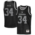 Youth Mitchell & Ness Las Vegas Raiders Bo Jackson Black Retired Player NFL Basketball Fashion NFL Jersey