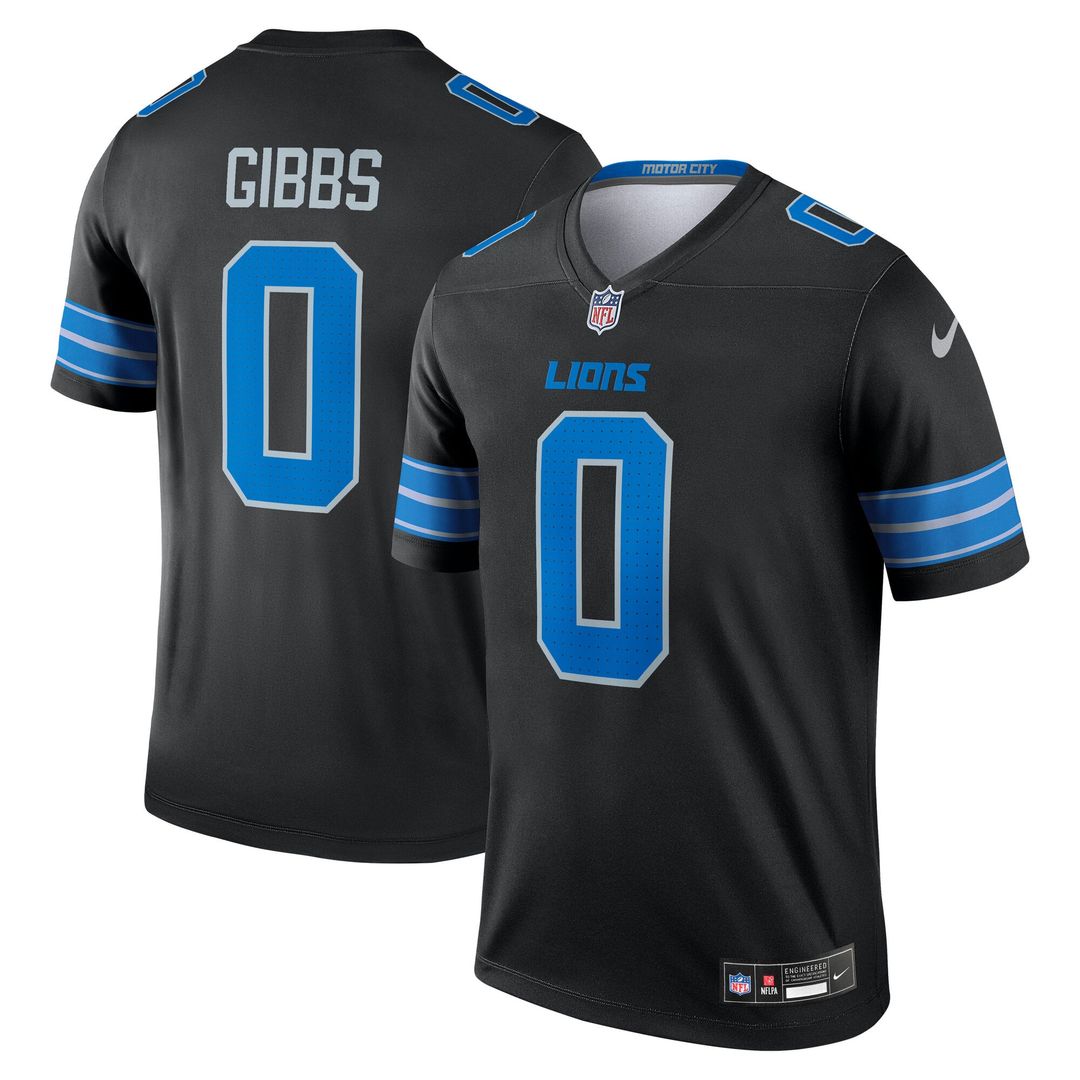 Men's Nike Detroit Lions Jahmyr Gibbs Blue Legend Player NFL Performance Top