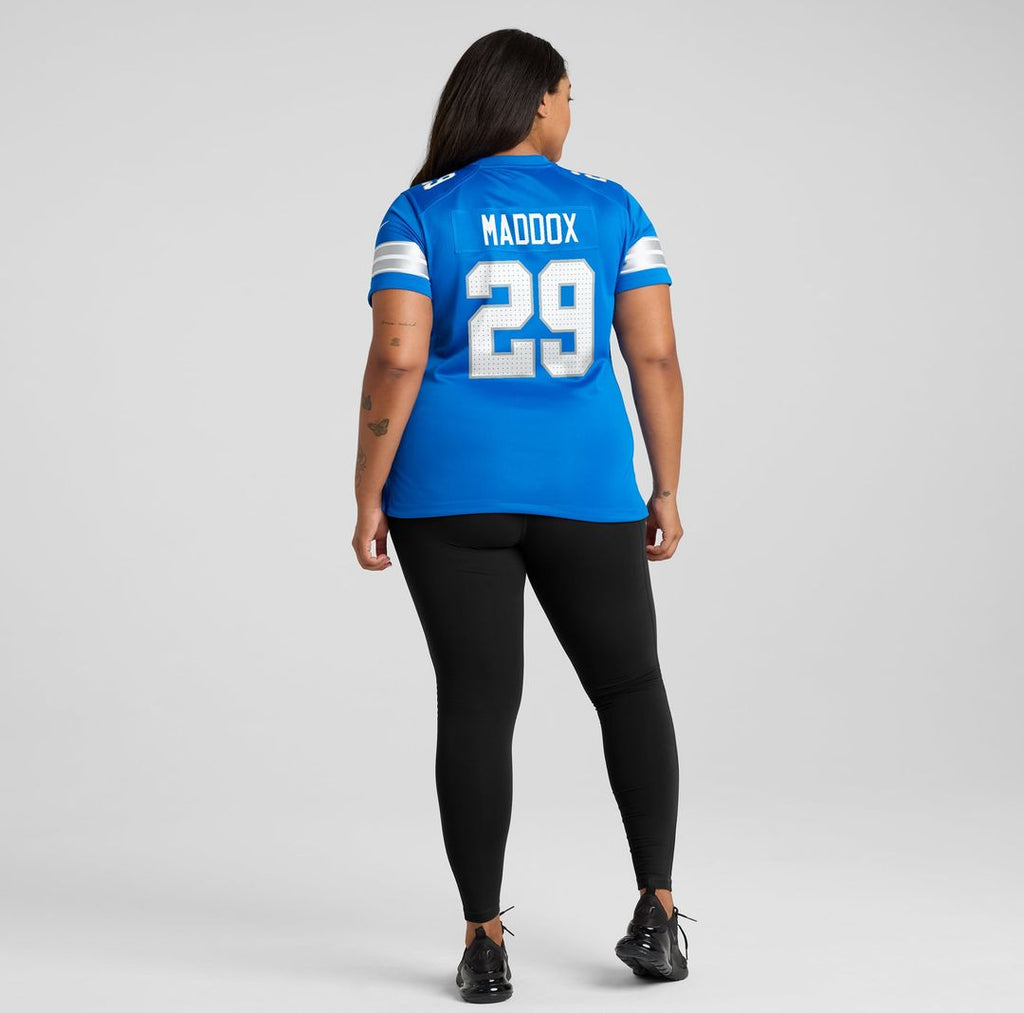 Women's Nike Detroit Lions Avonte Maddox Blue Team Game NFL Jersey