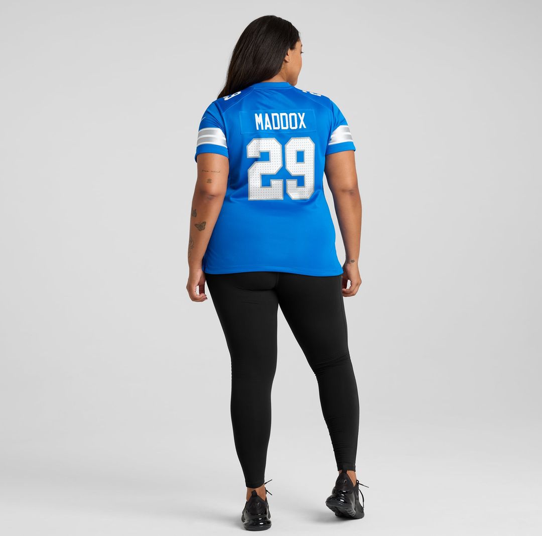 Women's Nike Detroit Lions Avonte Maddox Blue Team Game NFL Jersey