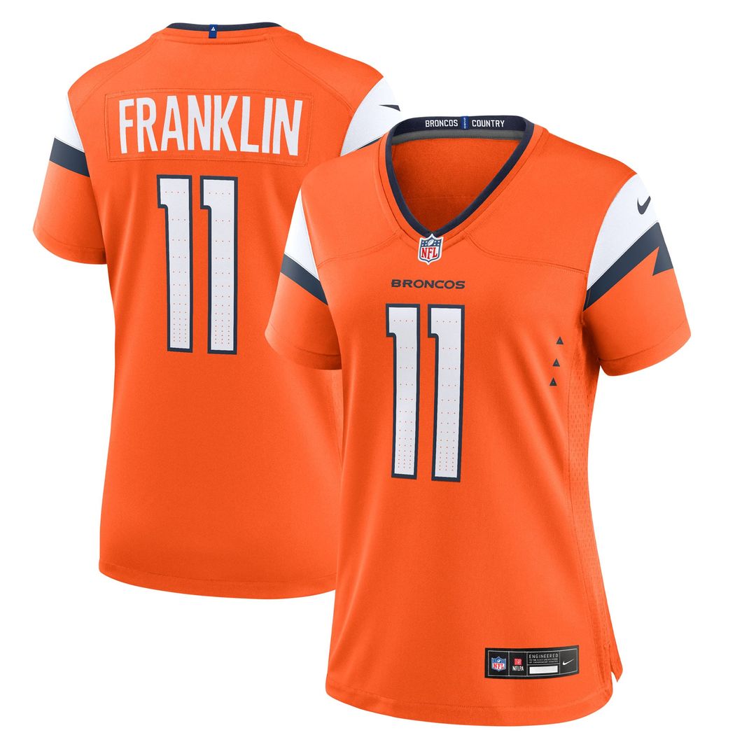 Women's Nike Denver Broncos Troy Franklin Orange Team Game NFL Jersey
