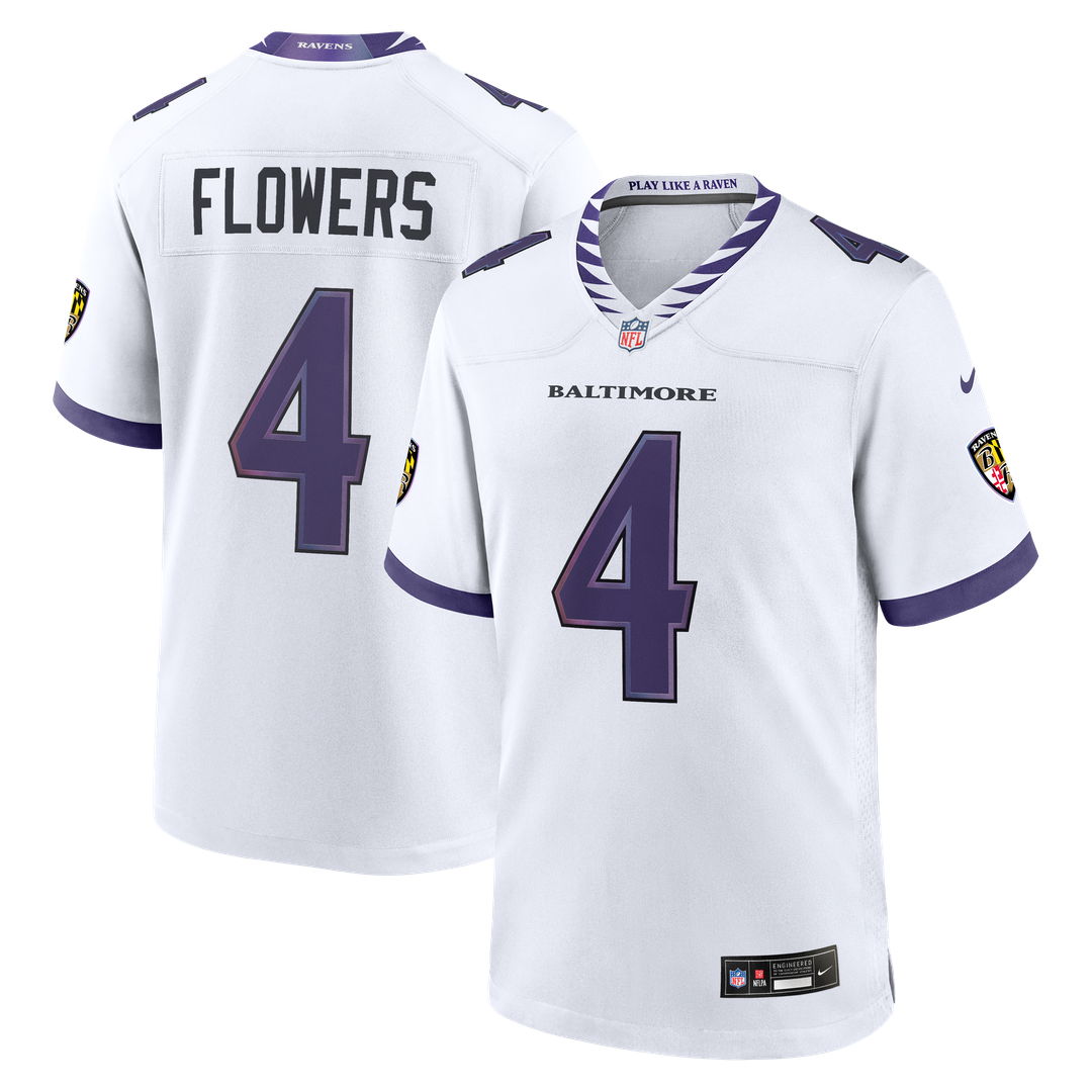 Men's Nike Baltimore Ravens Zay Flowers Purple Alternate Game NFL Jersey