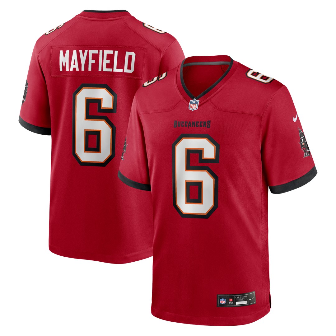 Men's Nike Tampa Bay Buccaneers Baker Mayfield Red Team Game NFL Jersey