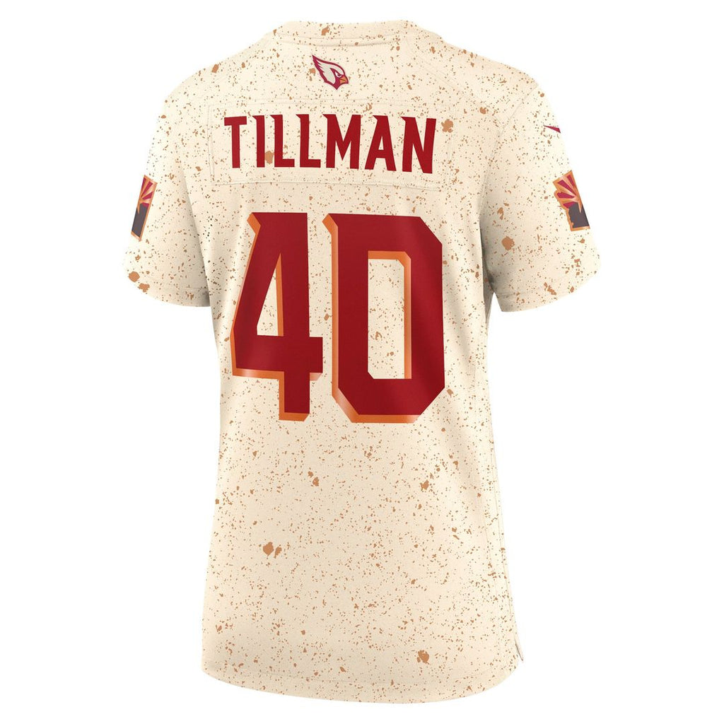 Women's Nike Arizona Cardinals Pat Tillman Natural 2025 Rivalries Collection Retired Player Game NFL Jersey