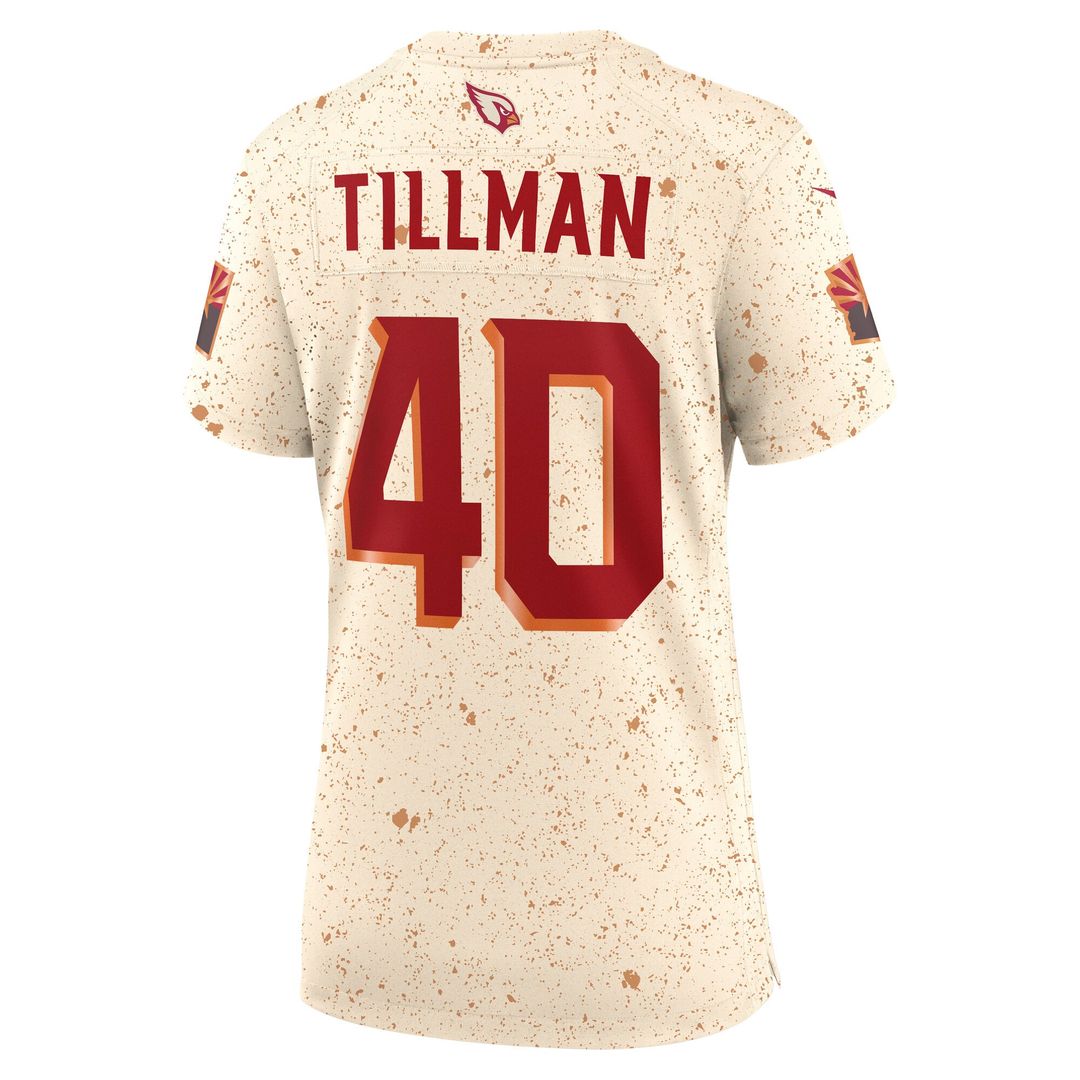 Women's Nike Arizona Cardinals Pat Tillman Natural 2025 Rivalries Collection Retired Player Game NFL Jersey