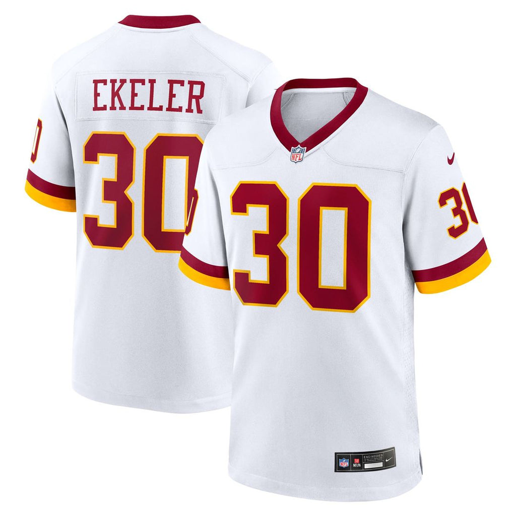 Men's Nike Washington Commanders Austin Ekeler White Game Super Bowl Era NFL Jersey