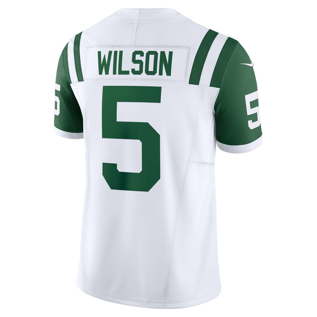 Men's Nike New York Jets Garrett Wilson White Classic Alternate Vapor F.U.S.E. Limited NFL Jersey