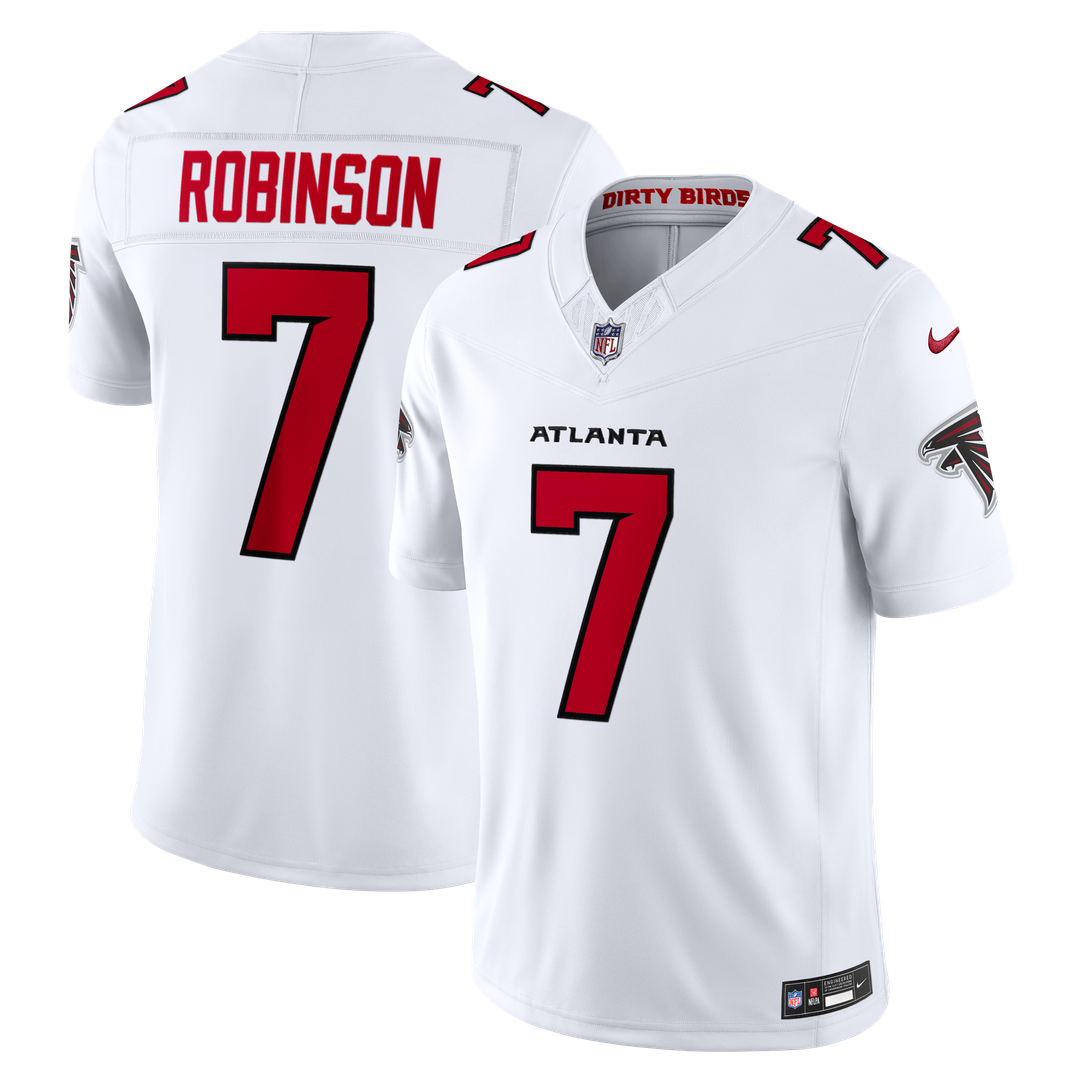 Men's Nike Atlanta Falcons Bijan Robinson White Vapor F.U.S.E. Stitched Limited NFL Jersey