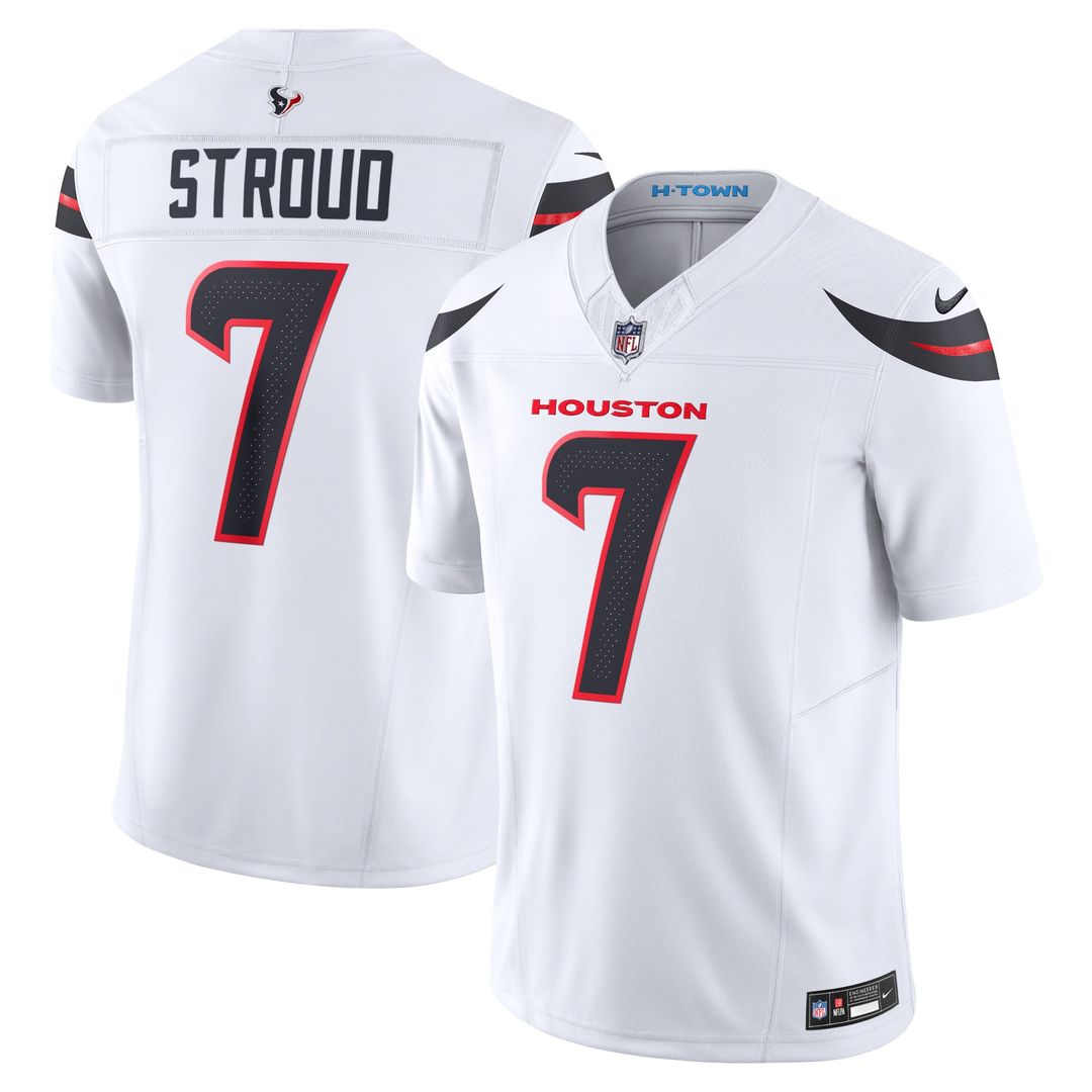 Men's Nike Houston Texans C.J. Stroud White Vapor F.U.S.E. Limited NFL Jersey