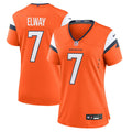 Women's Nike Denver Broncos John Elway Orange Team Retired Player Game NFL Jersey