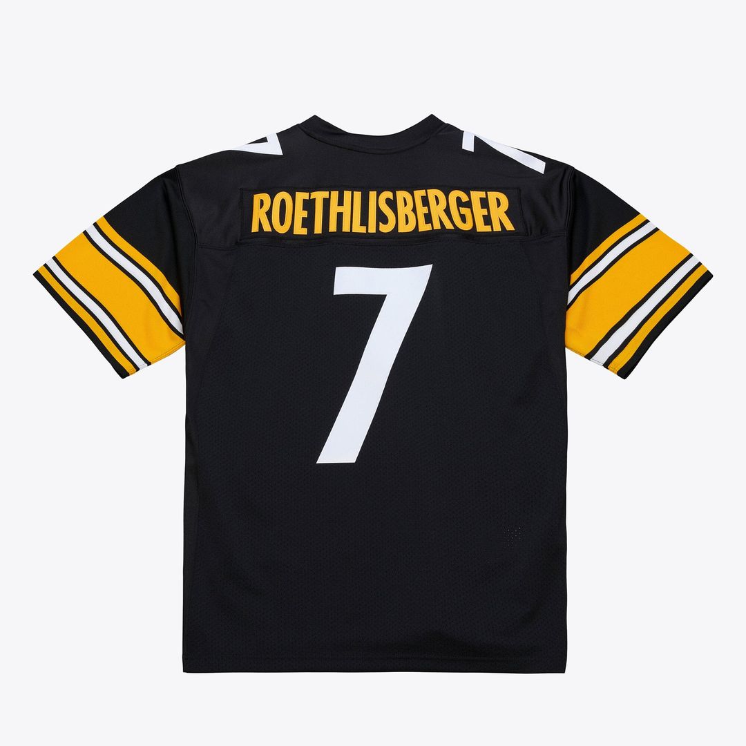 Men's Mitchell & Ness Pittsburgh Steelers Ben Roethlisberger Black 2004 Authentic Throwback NFL Jersey