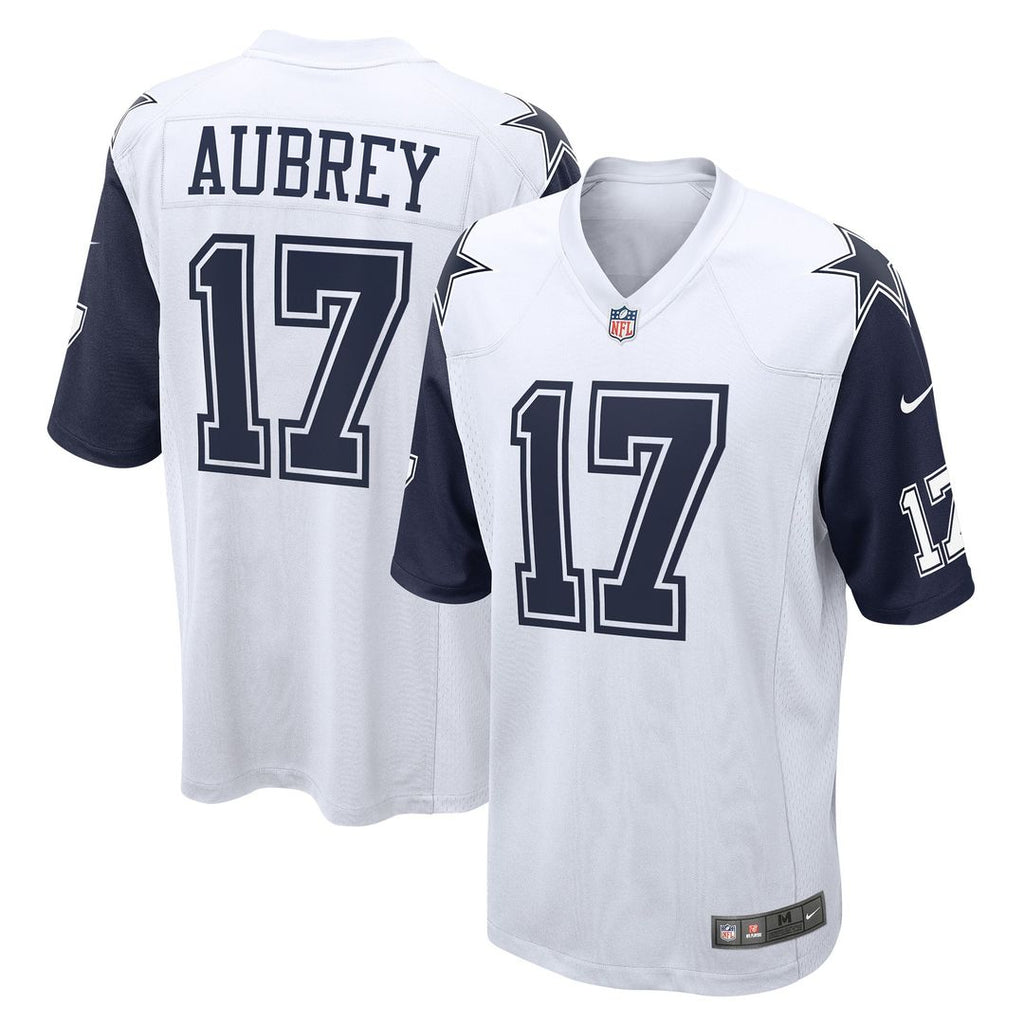 Men's Nike Dallas Cowboys Brandon Aubrey White Alternate Game Team NFL Jersey