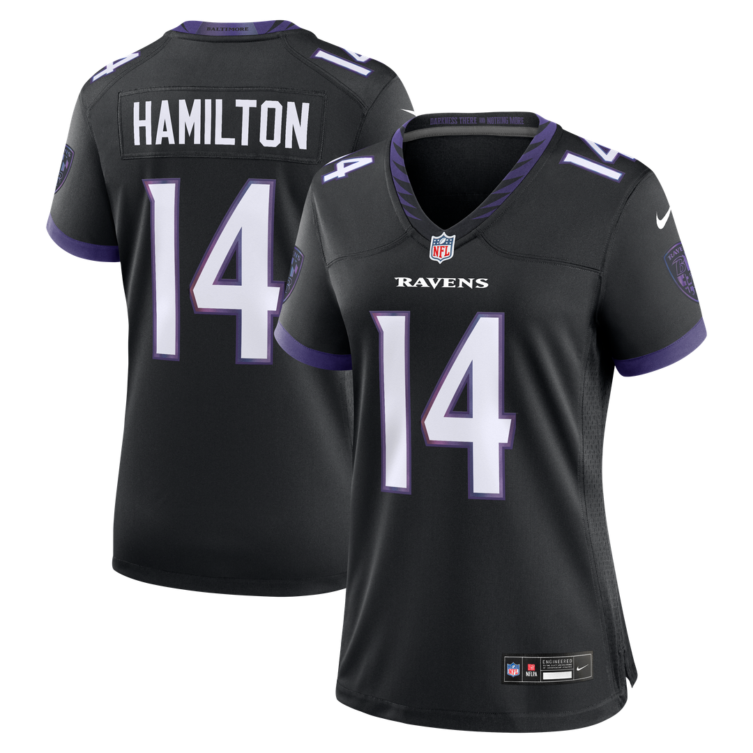 Women's Nike Baltimore Ravens Kyle Hamilton Purple Team Game NFL Jersey