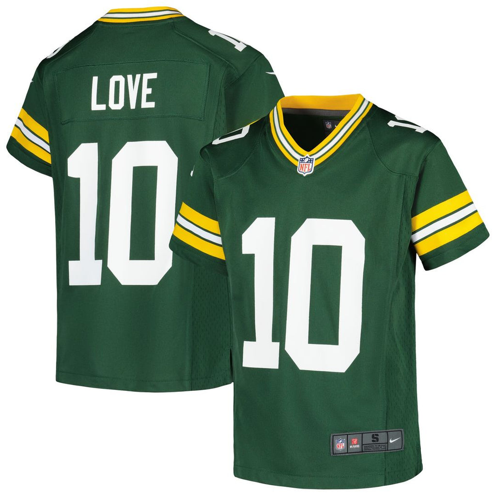 Youth Nike Green Bay Packers Jordan Love Green Game NFL Jersey