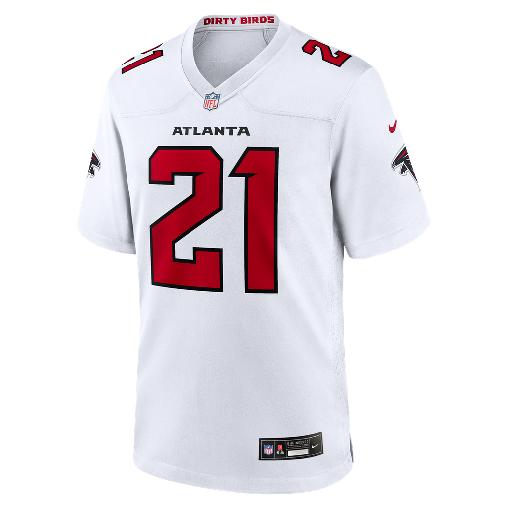Men's Nike Atlanta Falcons Deion Sanders White Retired Player Game NFL Jersey