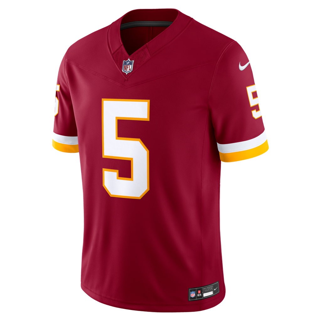 Men's Nike Washington Commanders Jayden Daniels Burgundy Vapor F.U.S.E. Stitched Limited NFL Jersey