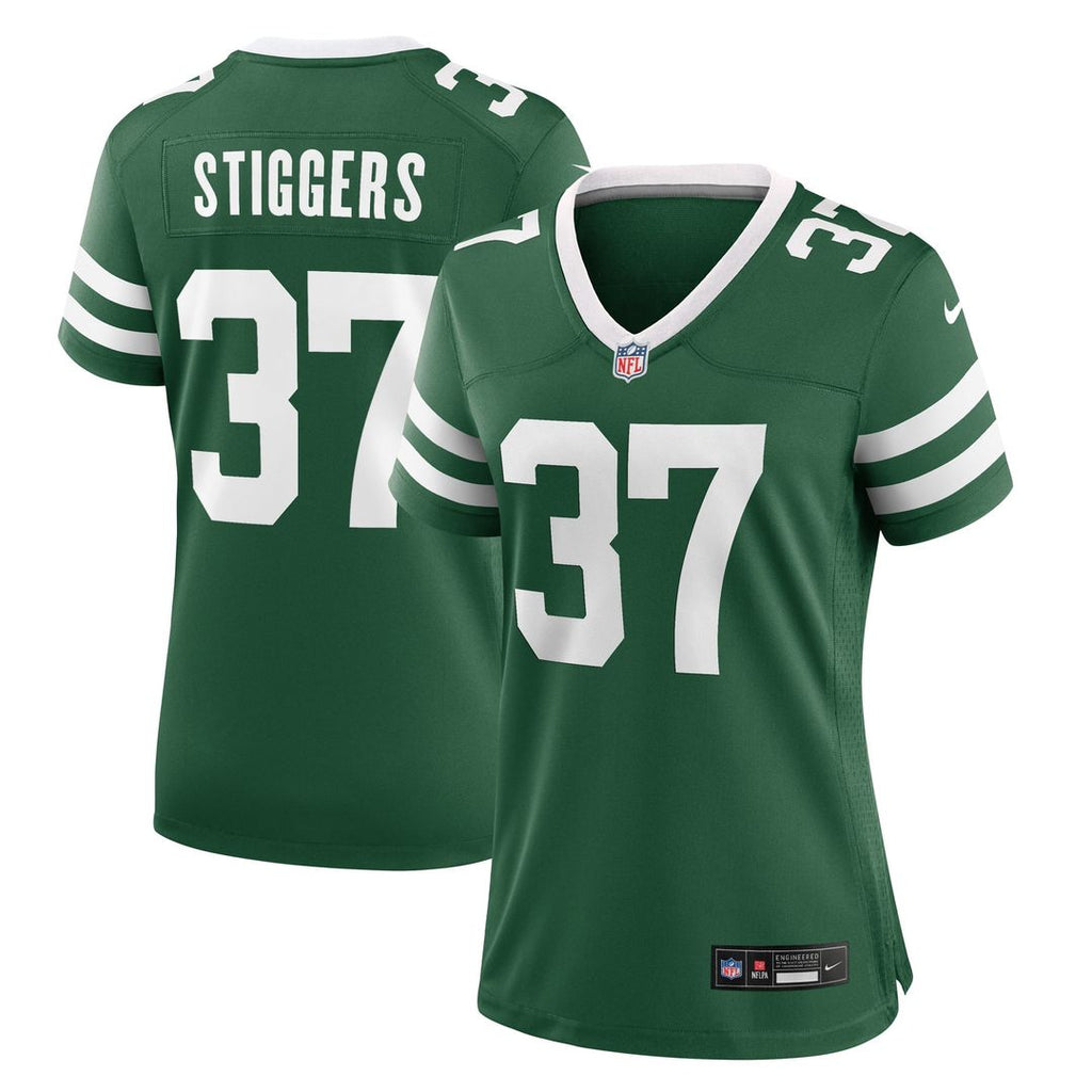 Women's Nike New York Jets Qwan'tez Stiggers Legacy Green Game NFL Jersey